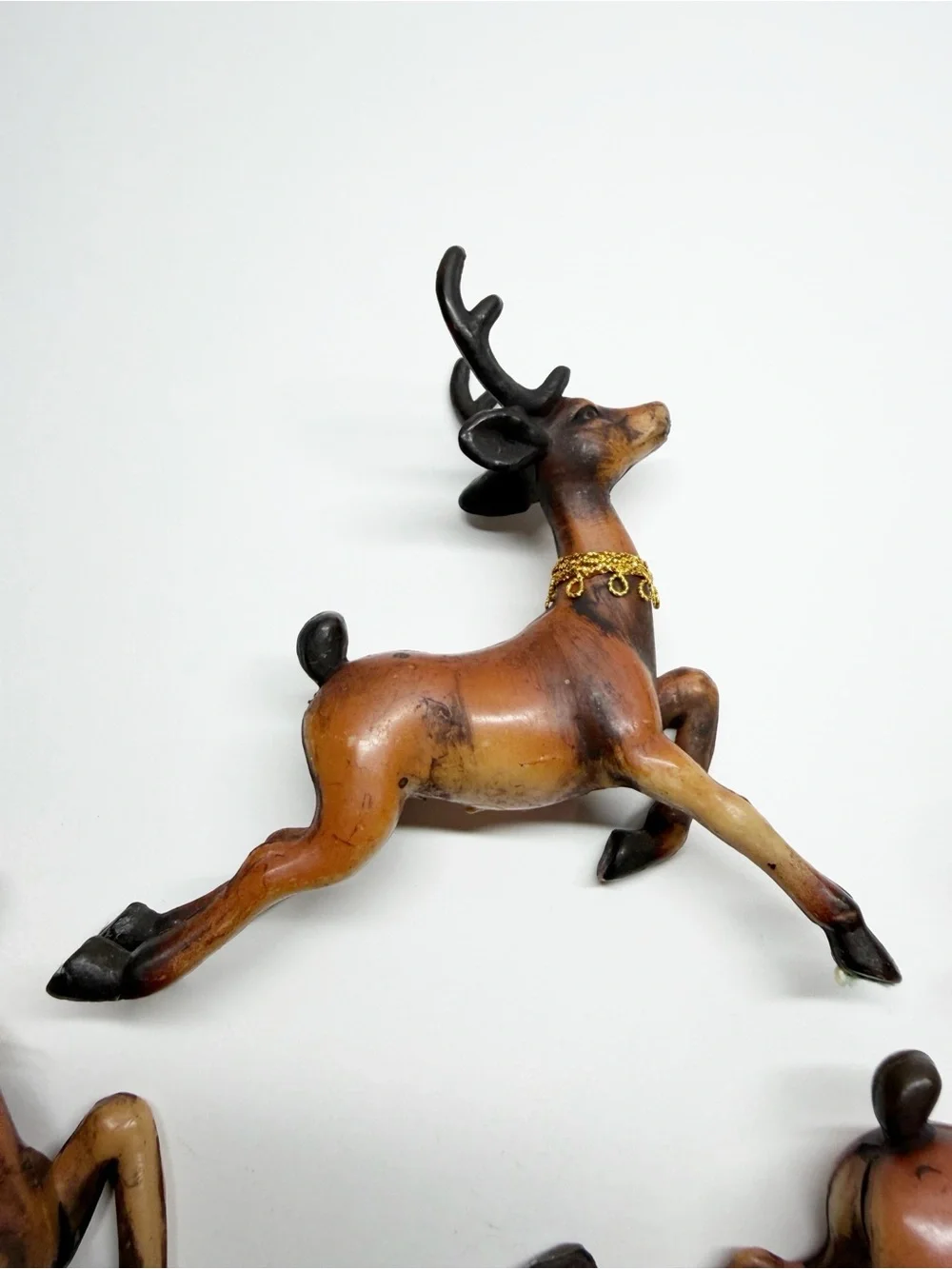 Vintage Celluloid Reindeer Set of 3